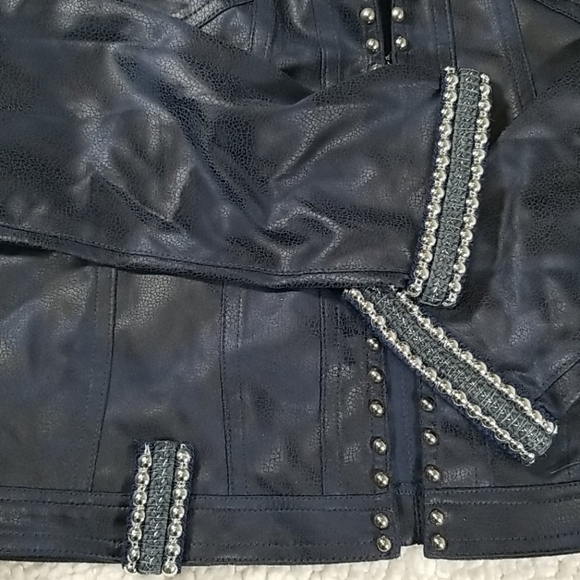 Ness Women's Faux Leather Jacket Size Small - Picture 6 of 9